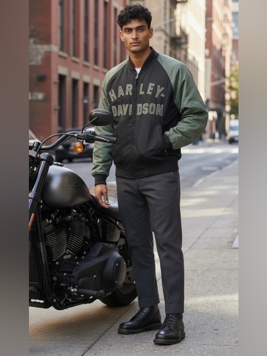 Harley-Davidson Other - Harley-Davidson 100 Year Anniversary Black Body Bomber Jacket